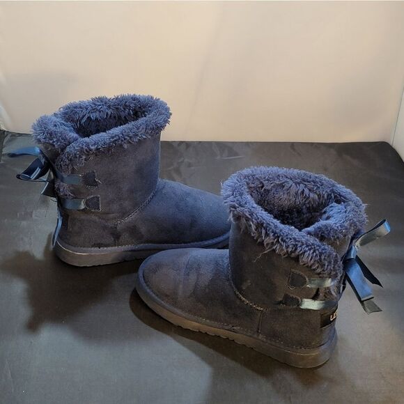 UGG MINI BAILEY BOW RETRO SPOTS OCEAN BOOTS - WOMEN'S S2 - Picture 6 of 13